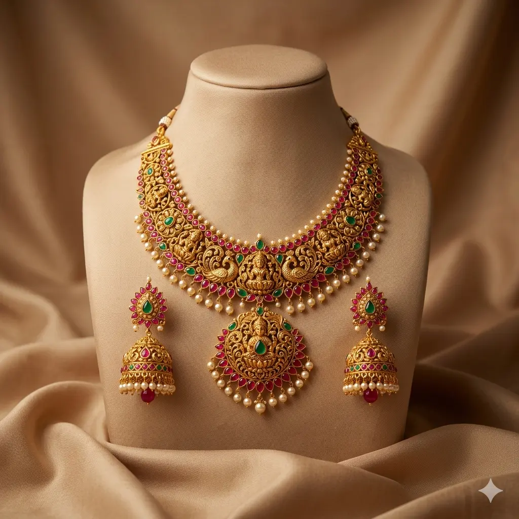 Gold Plated Jhumka Earrings